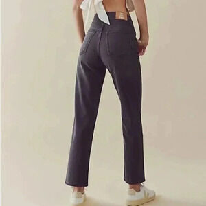 Free People Pacifica High Rise Slim Straight Jeans Black  NWT